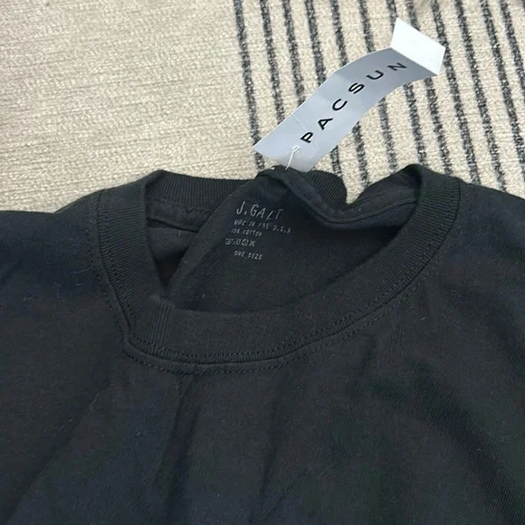 NWT Pac-sun 1 Sz Long sleeve black Malibu Tee - Picture 2 of 4